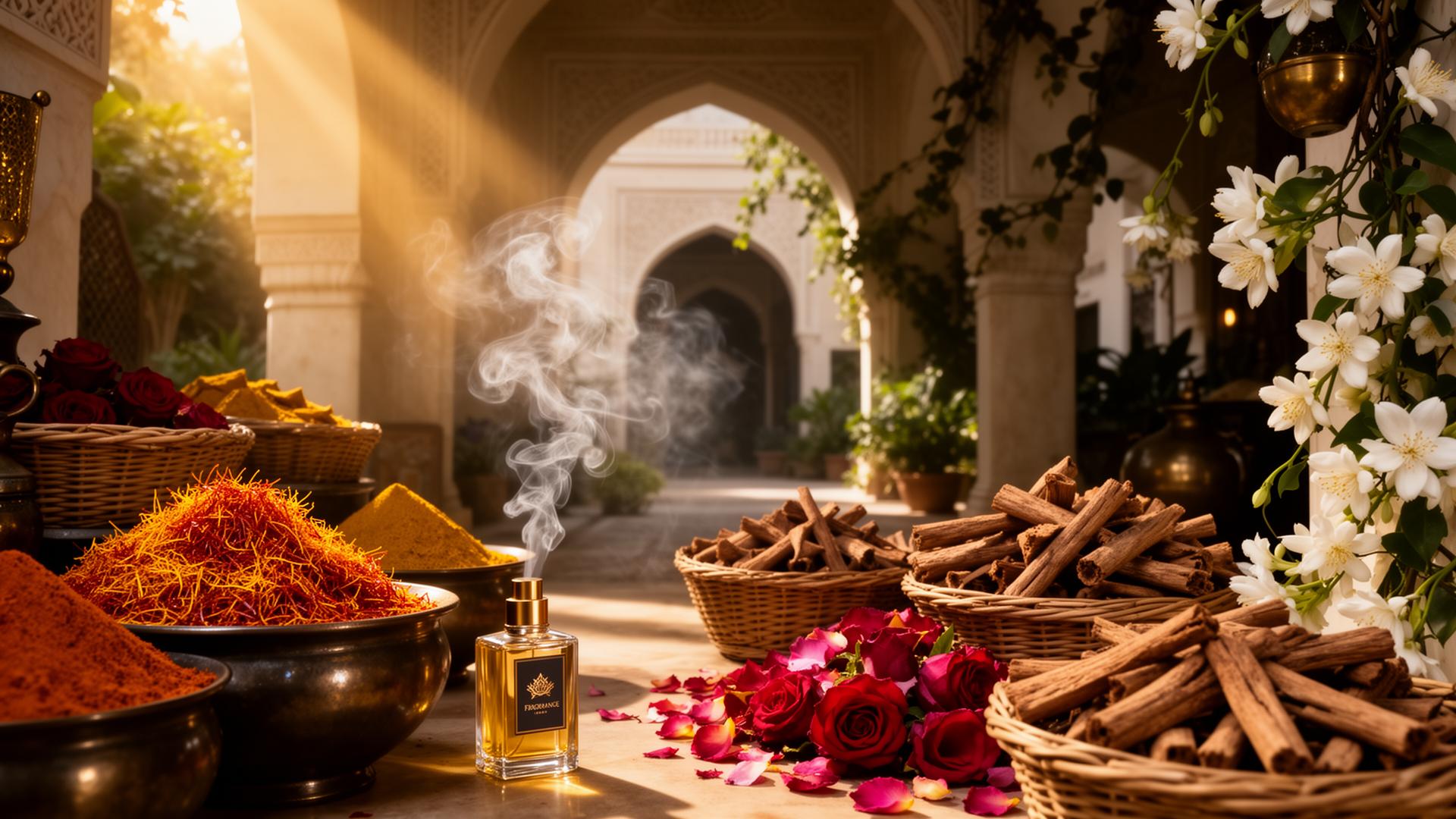 Arabian souk meeting Indian botanical garden